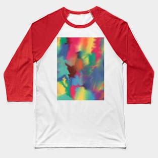 Colorful mixing abstract watercolor painting Baseball T-Shirt